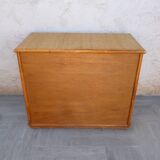 Vintage rattan bamboo chest of drawers