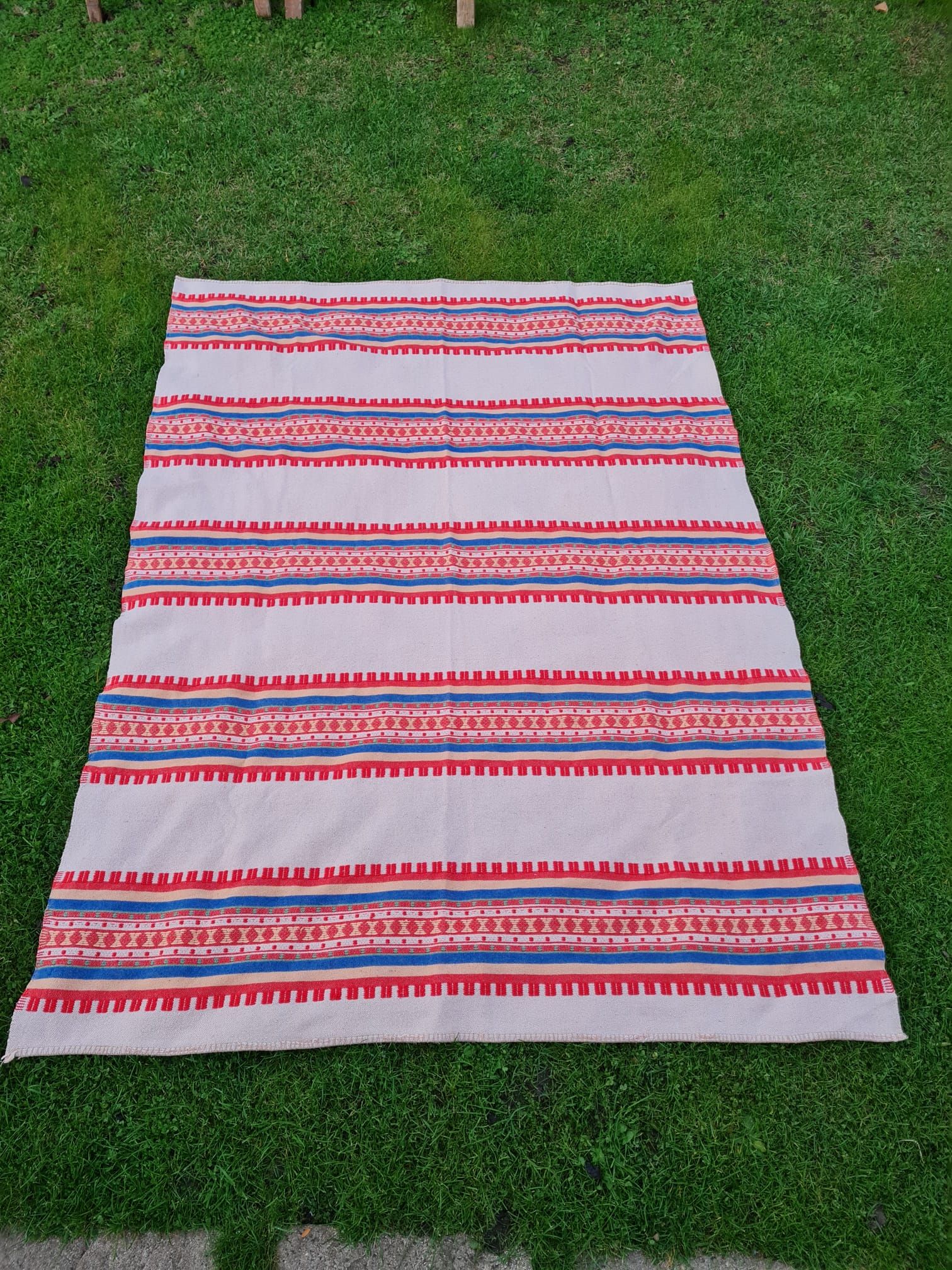 Handmade kilim carpet in cotton and wool 165x230cm