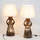 Pair of terracotta lamps, Bastian Le Pemp, 1970s