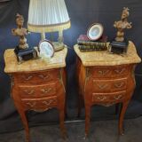 Pair of inlaid bedside tables