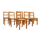 Lot de 6 chaises reconstruction Pierre Cruege