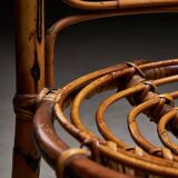 High Back Bamboo Chair, 1960s