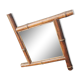 Antique Beveled Mirror with Faux Bamboo Frame