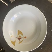 White porcelain deep dish, Schirnding Bavaria, design, vintage 1970