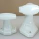 Set of 4 coat hooks, antique porcelain coat rack, art deco circa 1920