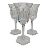3 crystal glasses from Baccarat, Malmaison model. 17.5 cm.