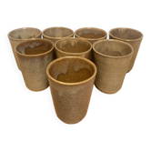 Set de 8 gobelets en grès Digoin