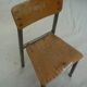 Petite chaise enfant bois et métal vintage 70s