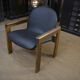 Leather and beech armchair Vintage 1970