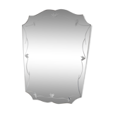 Bevelled, chiseled, antique, art deco wall mirror