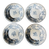 Lot de 4 assiettes plates Bertha Sarreguemines