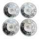 Lot de 4 assiettes plates Bertha Sarreguemines