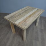 Raw farmhouse table in solid wood