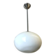 Art Deco oval white glass hanging lamp