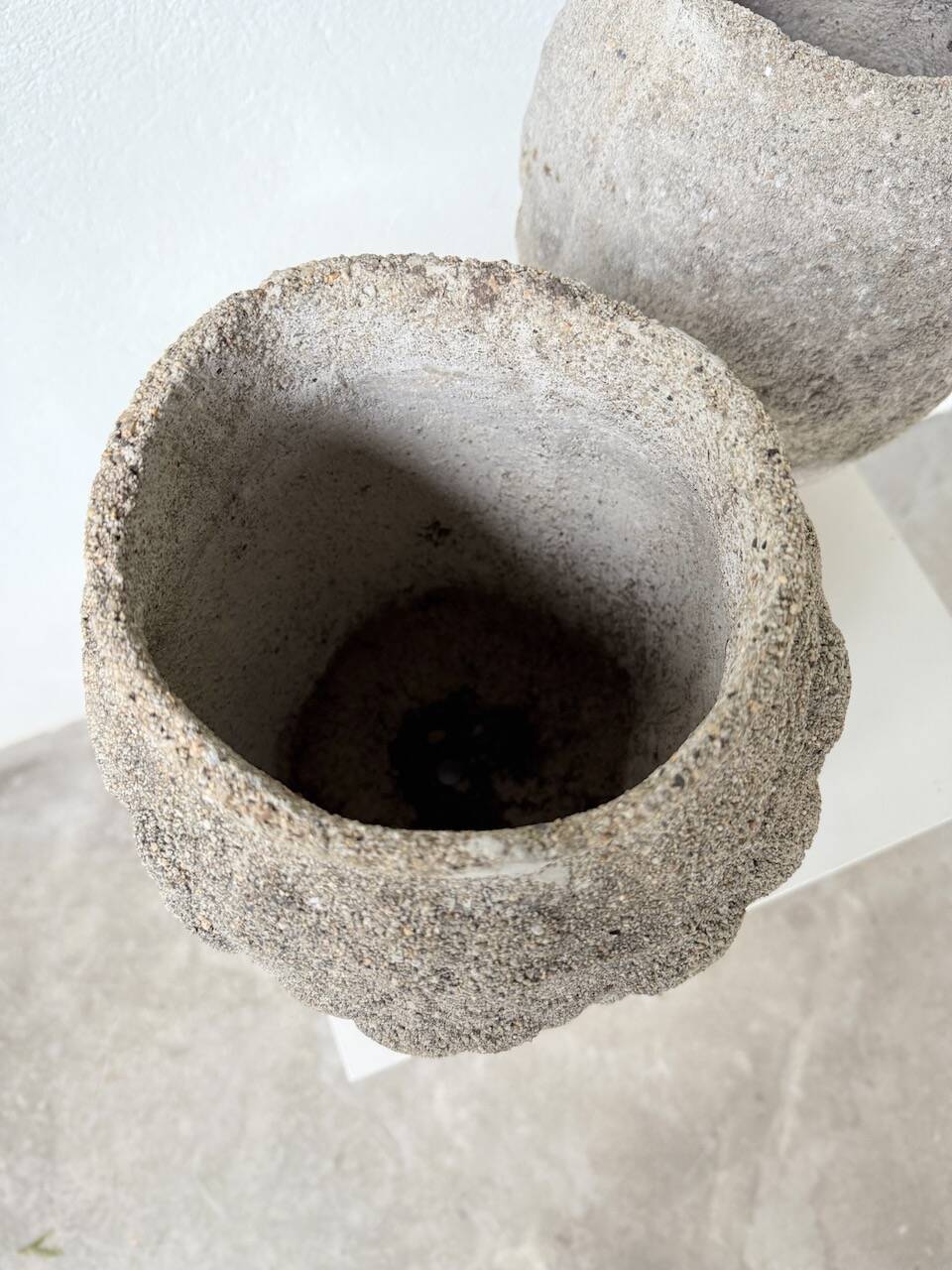 Pair of cement planters, 1900