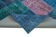 Handwoven oriental overdyed 203 cm x 300 cm blue patchwork carpet