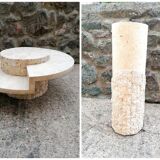 Coffee table and decorative pillar