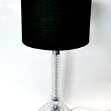 Lampe  à poser verre er metal chrome 1970's