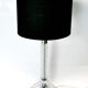 Table lamp glass er metal chrome 1970's