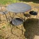 Silver moon table and chairs set fermob designer mourgue
