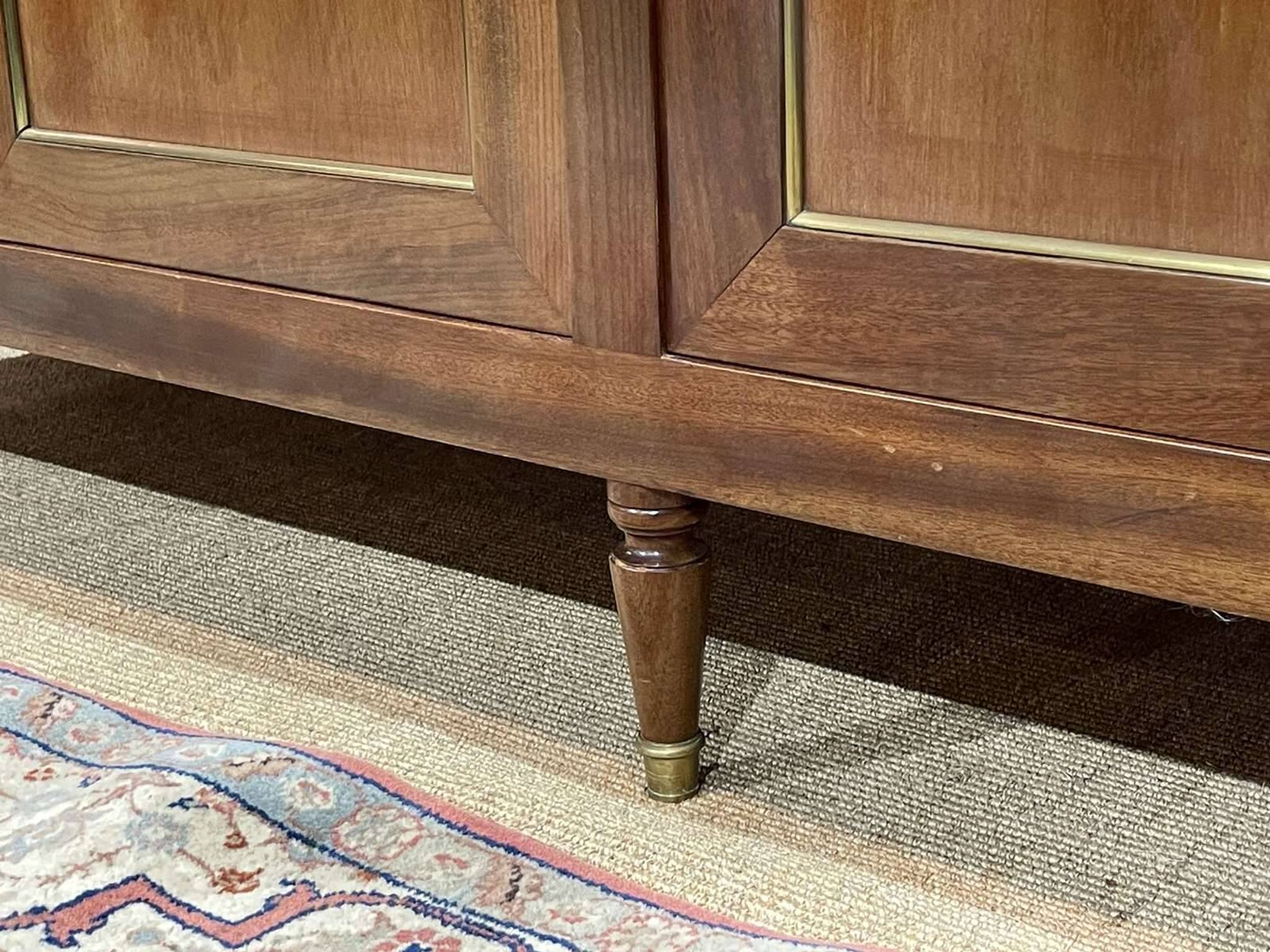 Louis xvi style sideboard from the 1950s in mahogany, oak and white marble top