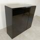 Black lacquered bar cabinet, 1970s