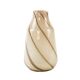 Beige glass vase, Danish design, 1970s, made in Denmark