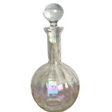Round iridescent glass carafe, 20th century
