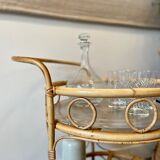 Dessert, rattan bar on wheels