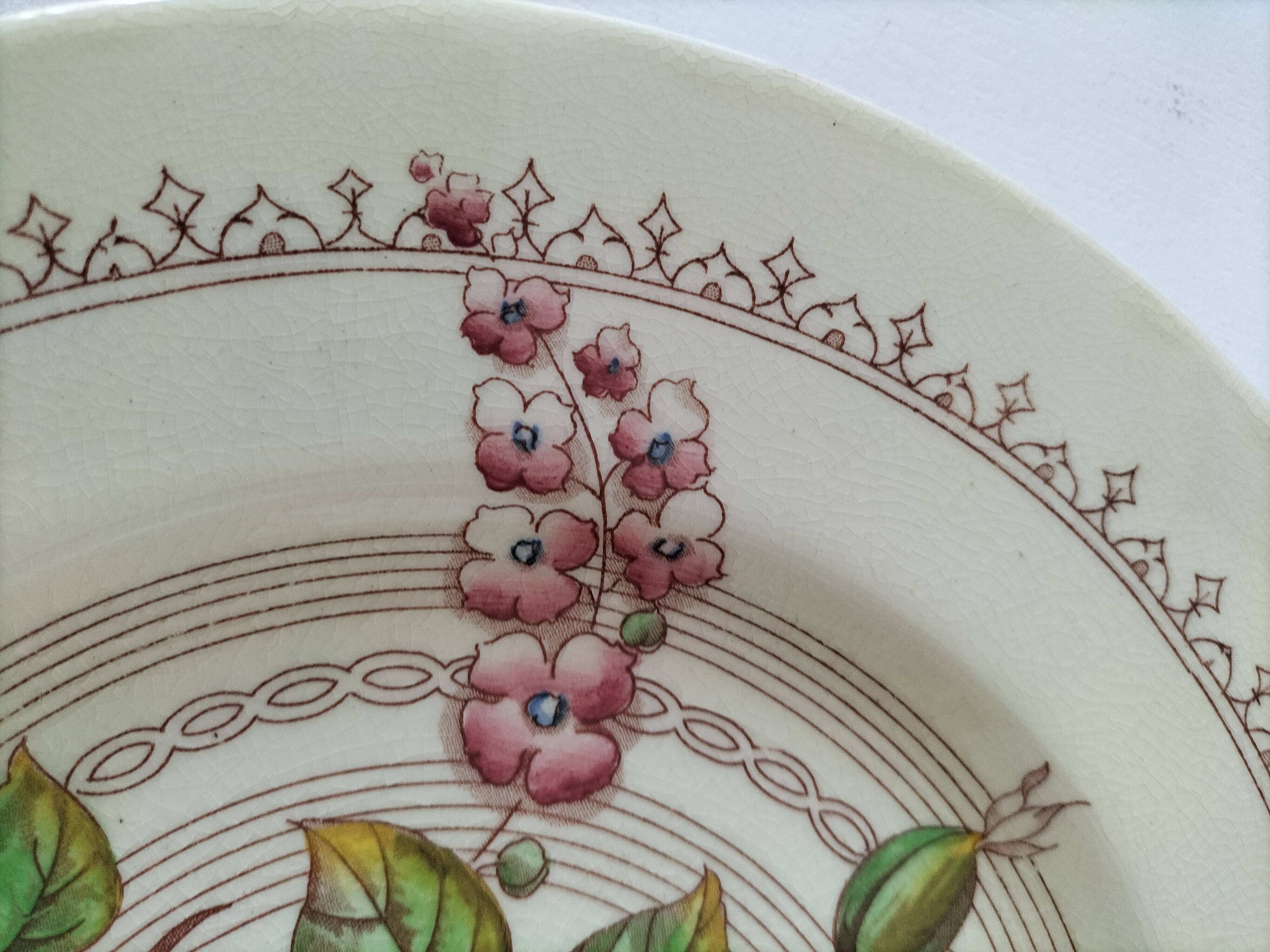 Vintage English Crown Ducal plate - floral decoration