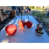 Vintage fruit set in resin and earthenware