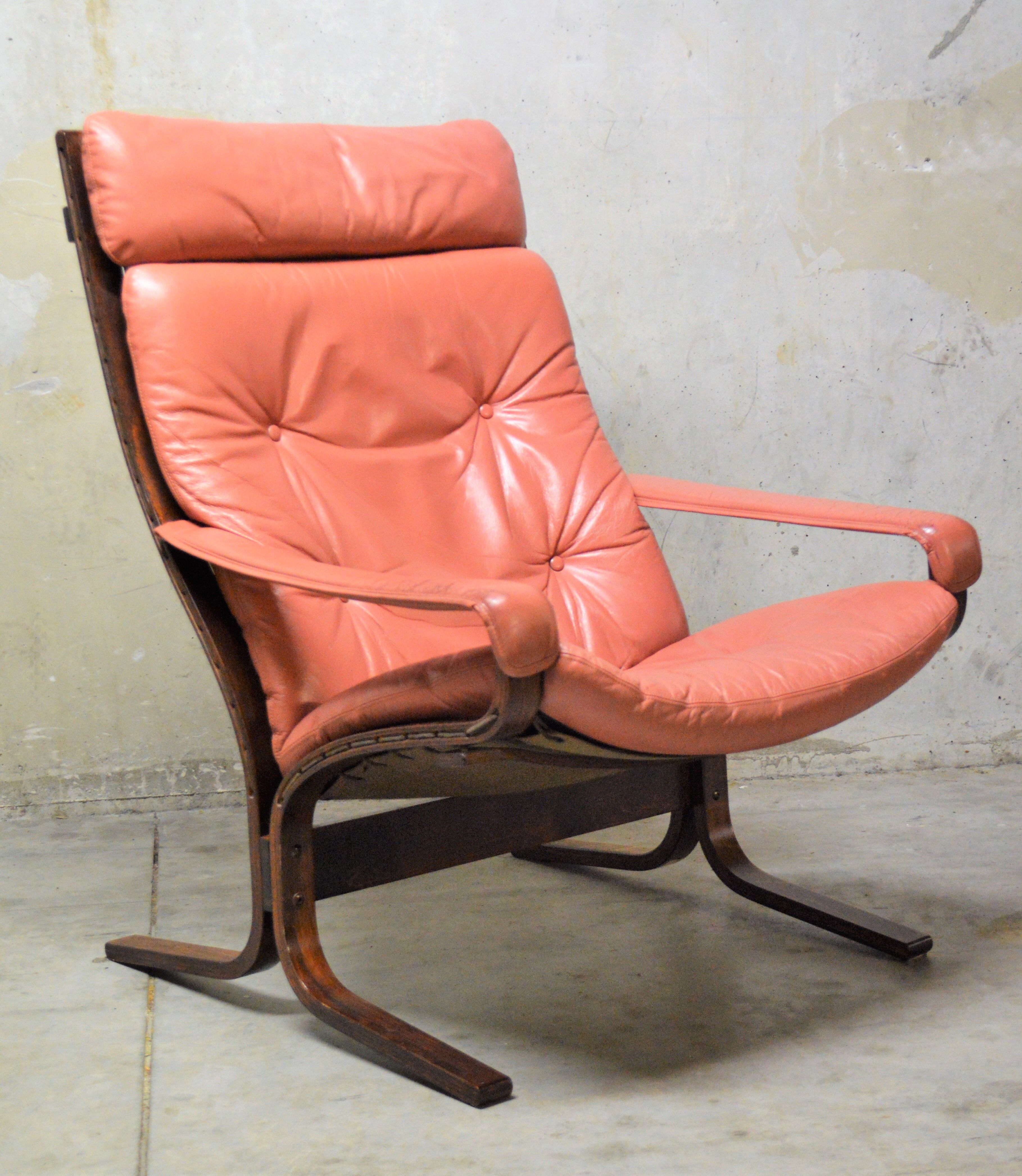 Armchair siesta leather by Ingmar Relling for Westnofa