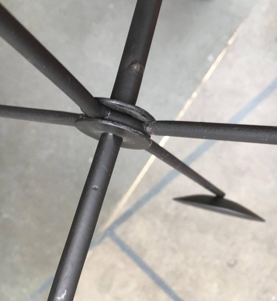 Vintage Brutalist Metal Candle Holder