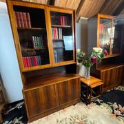 Mid century retro vintage wall unit bookcase danish design by poul hundevad rosewood 1950-1960