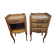Paire tables de chevet en merisier