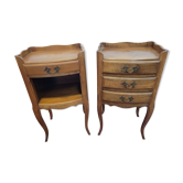 Paire tables de chevet en merisier