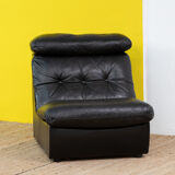 Vintage Scandinavian leather fireside chair – 75 cm