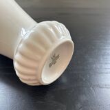Small ribbed white vase