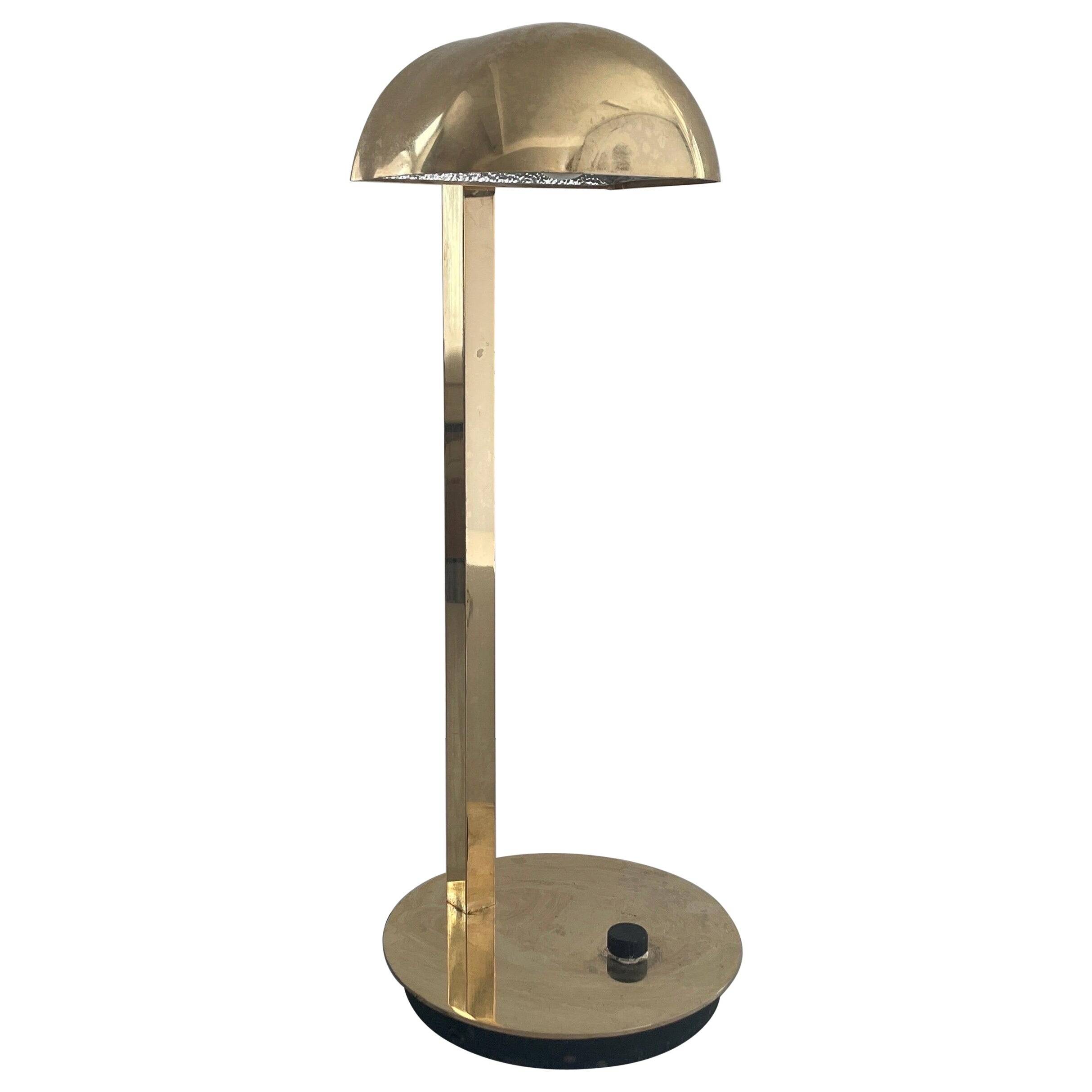 Large modernist desk lamp in brass by Hillebrand, 1960s, Germany.