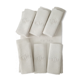 Set of 10 monogram embroidered towels CM and tablecloth