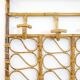 Large rattan wall coat rack, Italy, 1960s.
