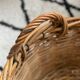 Old rattan and metal basket