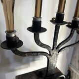 Metal candlestick, Murano glass ornament