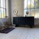60s brutalist black sideboard