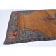 1970s Vintage Turkish Oushak Handmade Wool Cotton Brown Runner Rug 178x448