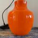 Vintage electrified orange suspension lamp with new