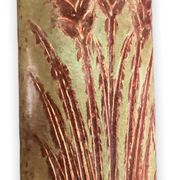 Vase rouleau fond vert midcentury, La Poterie PÉrigourdine