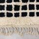 Handmade black square rug size 150 x 250 cm