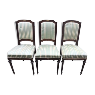 Lot de 3 chaises anciennes style Empire