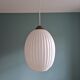 Scandinavian suspension lamp in white opaline 1960s